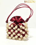 Artisan Pearl Bead Clutch - Bagsero
