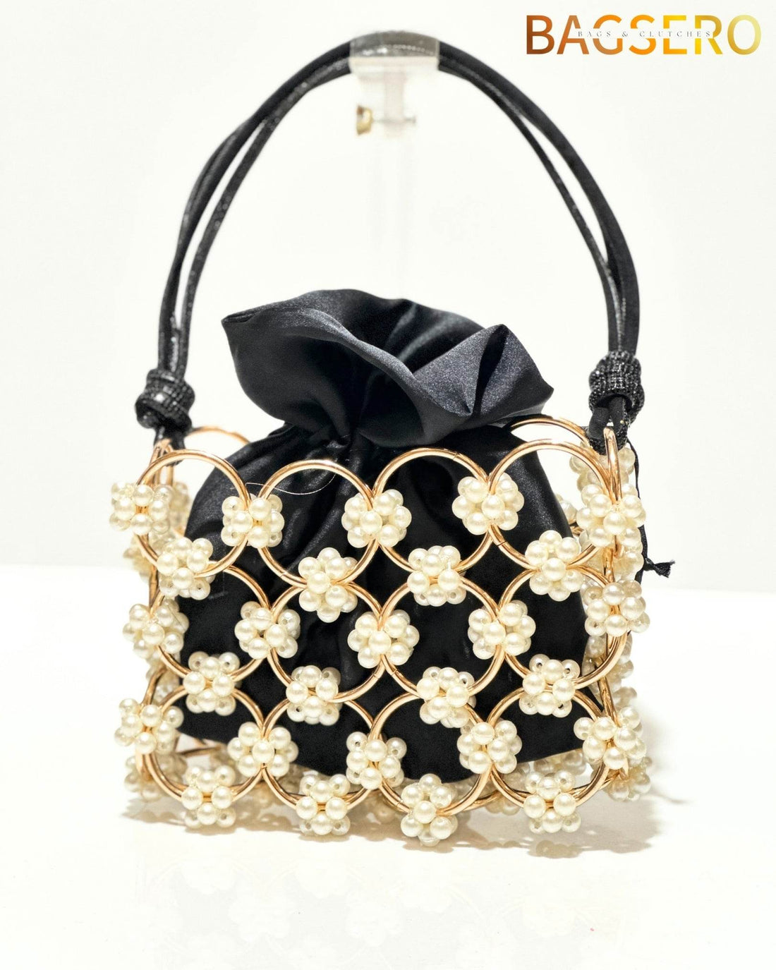 Artisan Pearl Bead Clutch - Bagsero