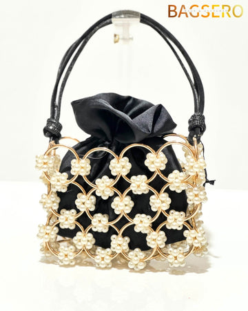 Artisan Pearl Bead Clutch - Bagsero