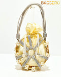 Opulent Pearl Bead Clutch - Bagsero