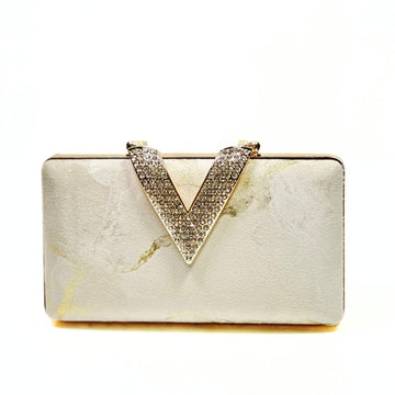 Marble Shine Luxe Clutch