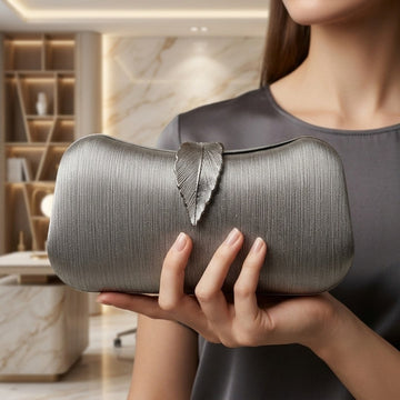 Leaf Satin Clutch