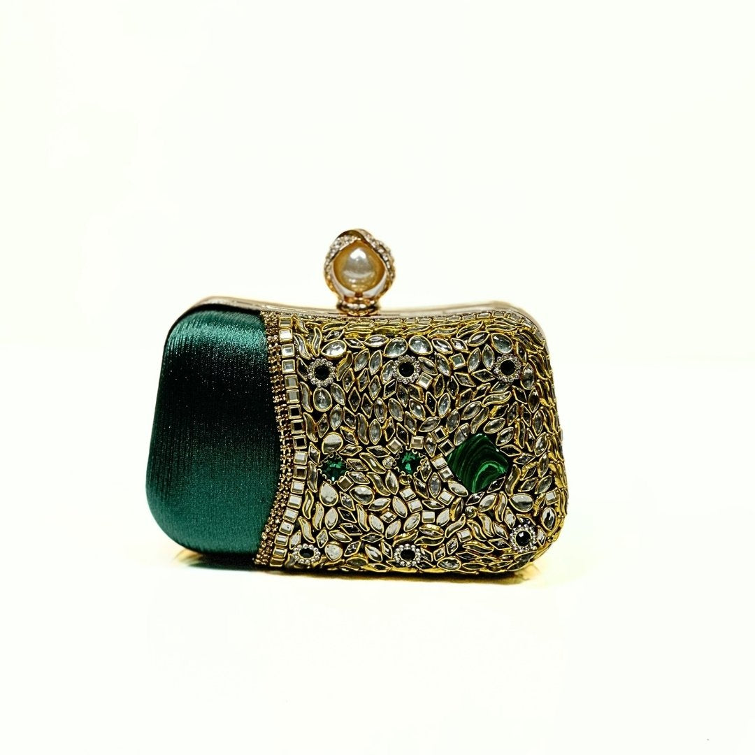 Onyx kundan Clutch
