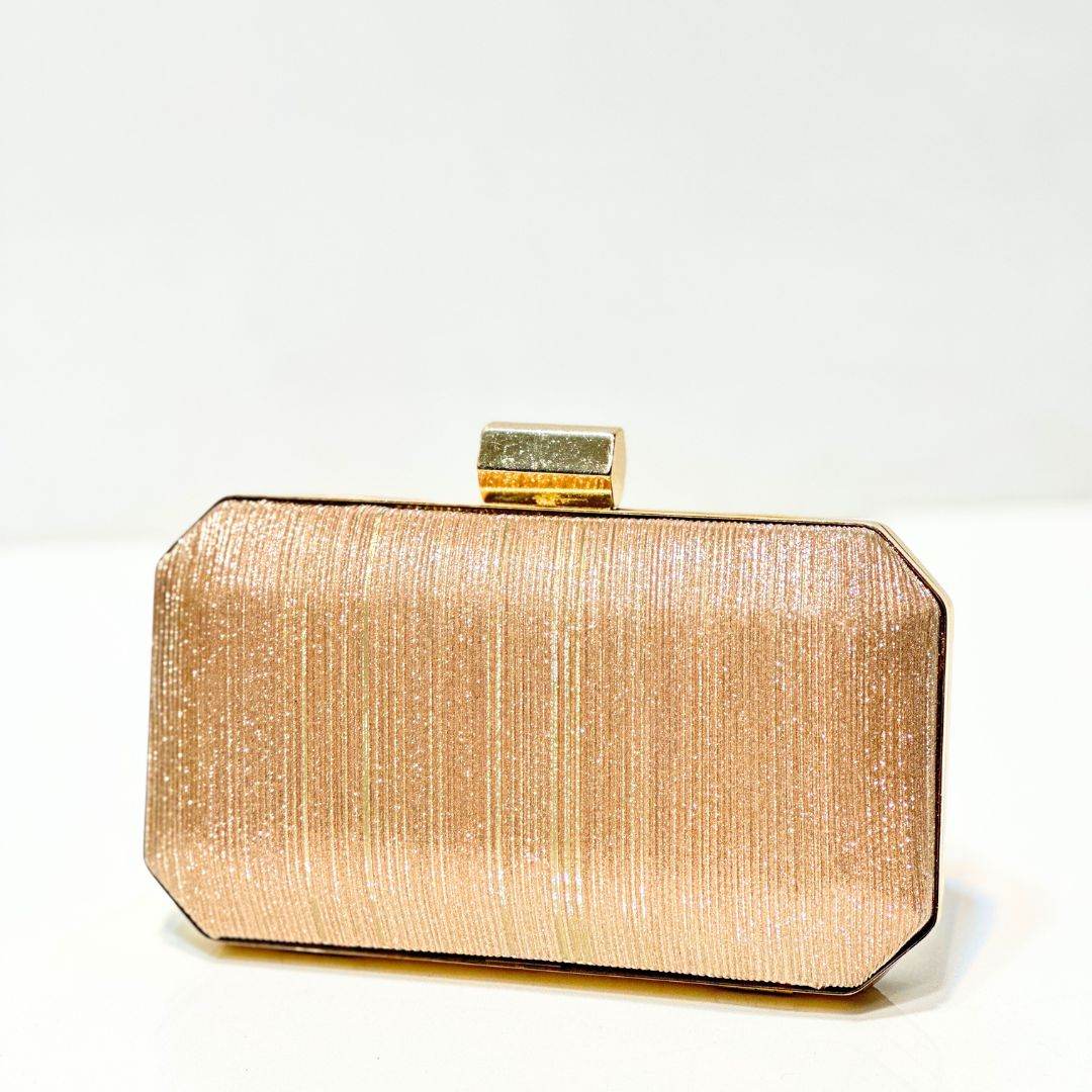Blush Shimmer Clutch - Bagsero
