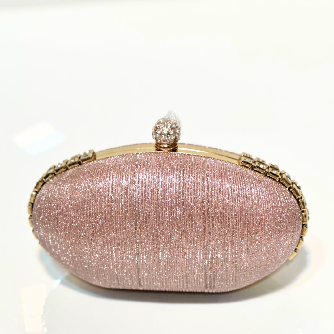 Oval Shimmer Clutch