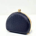Noir Satin Clutch - Bagsero