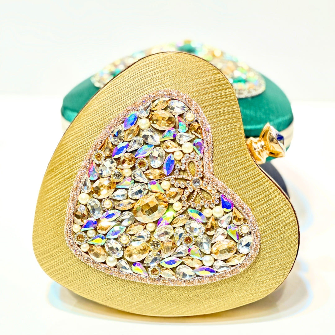 Heartfelt Gemstone Clutch