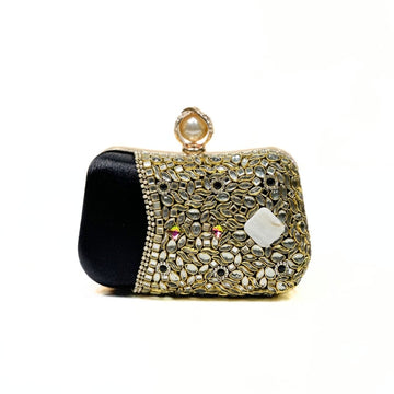 Onyx kundan Clutch