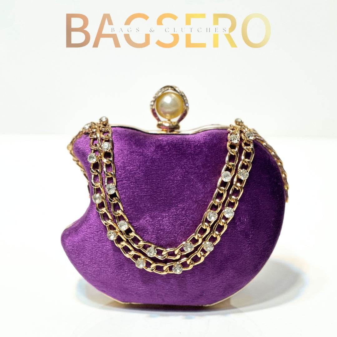 Apple Velvet Clutch - Bagsero