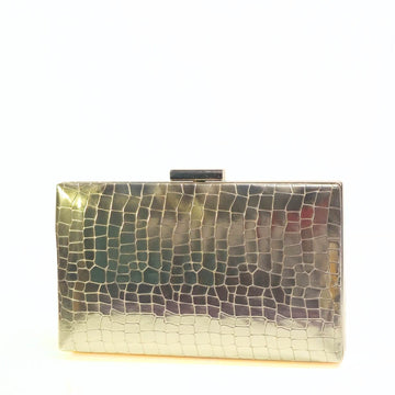 crocodile square Clutch - Bagsero