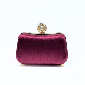 Onyx Satin Clutch