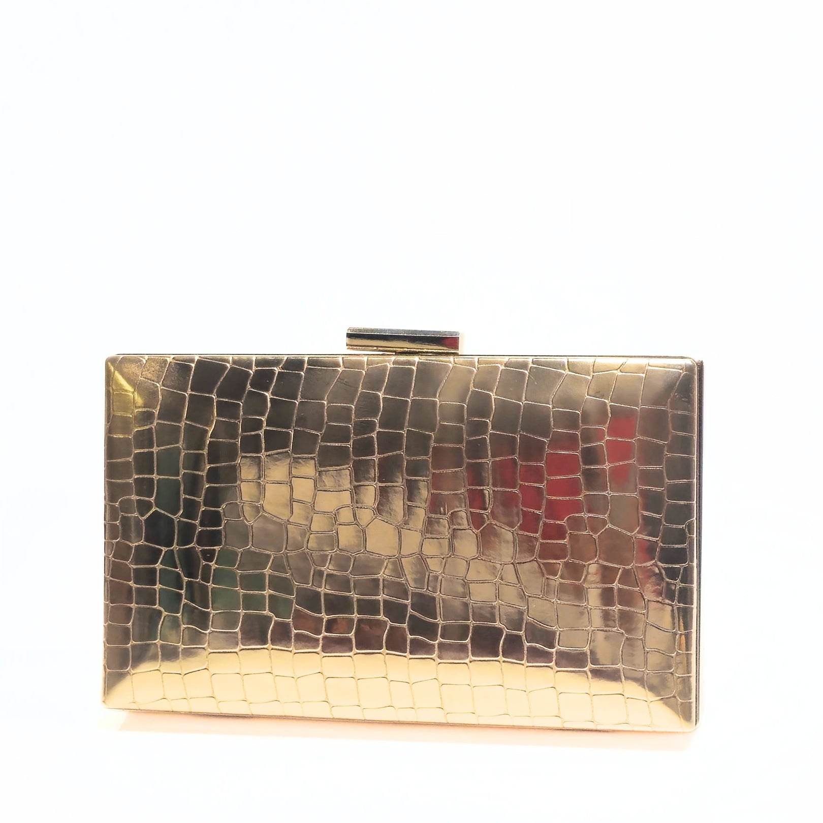 crocodile square Clutch - Bagsero