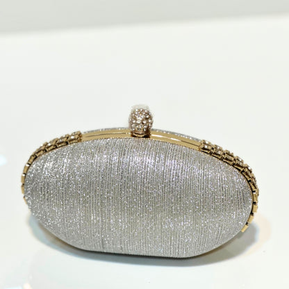 Oval Shimmer Clutch