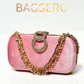Blush Glamour Velvet Clutch - Bagsero
