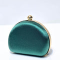 Noir Satin Clutch - Bagsero