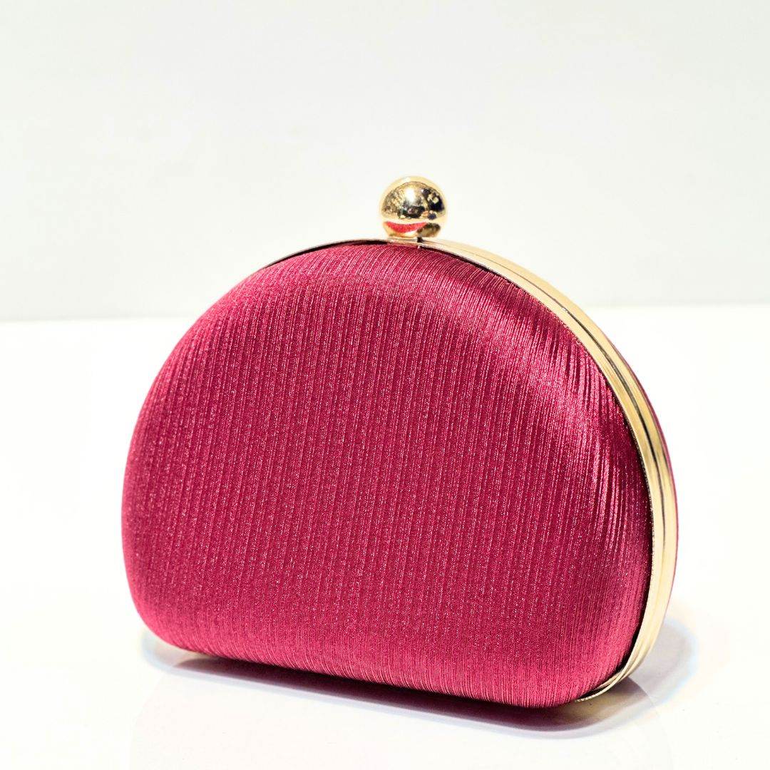 Noir Satin Clutch - Bagsero