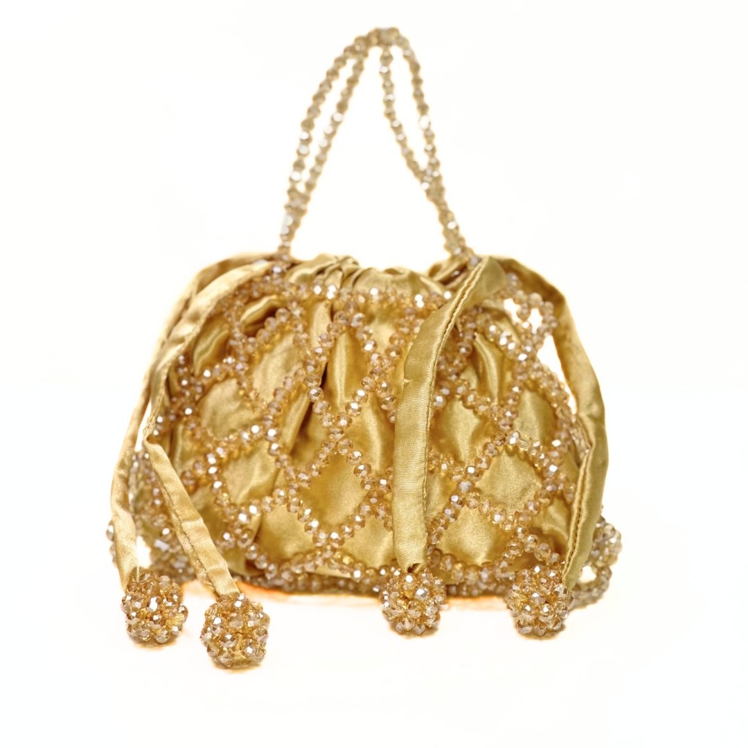 Noir Beaded Luxe Clutch