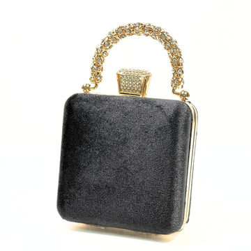 Veloria Crystal Velvet Clutch