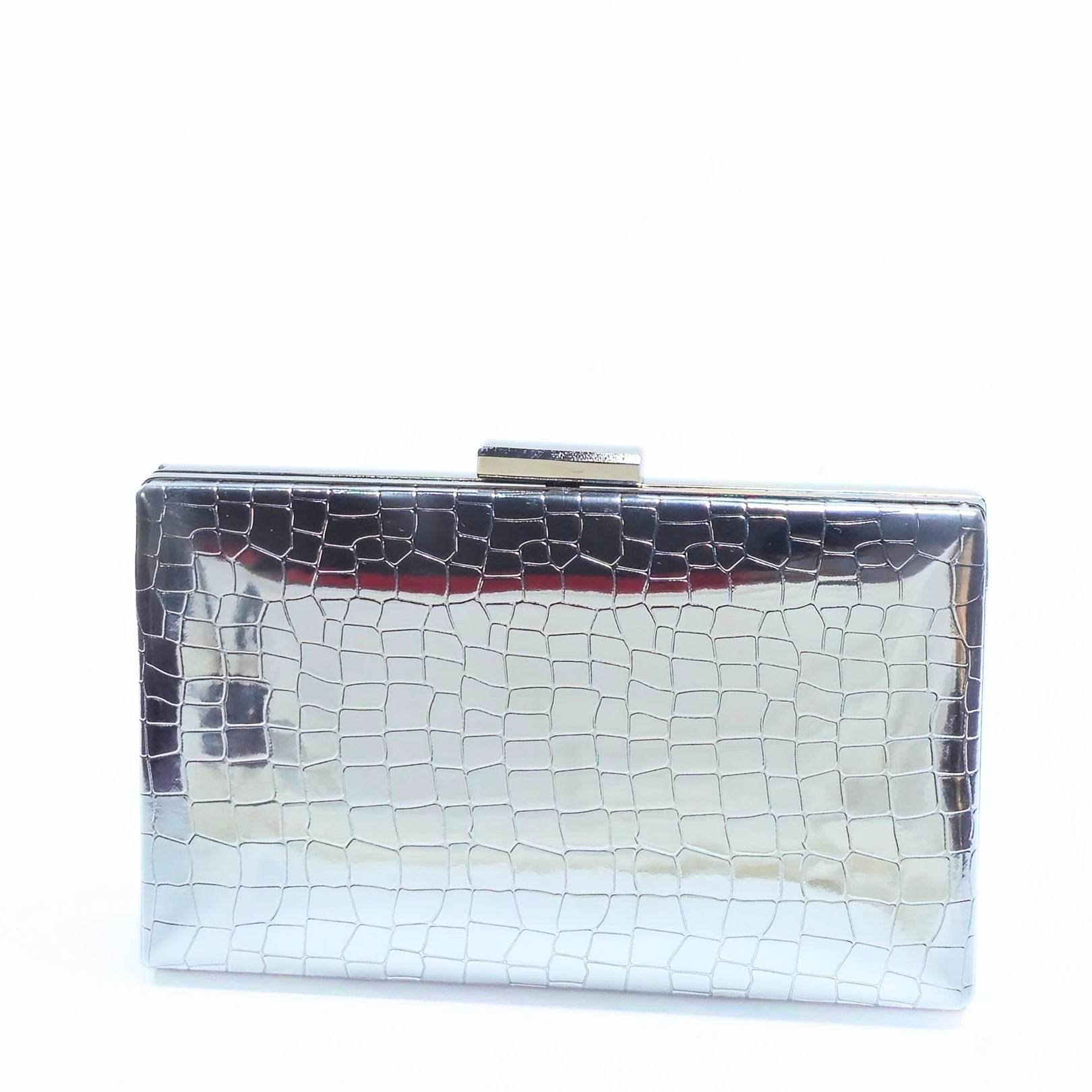 crocodile square Clutch - Bagsero