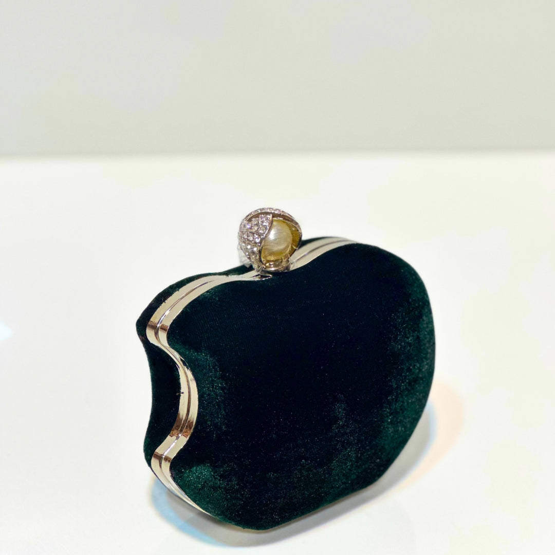 Apple Velvet Clutch