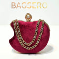 Apple Velvet Clutch - Bagsero