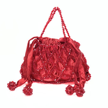 Noir Beaded Luxe Clutch