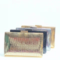 crocodile square Clutch - Bagsero