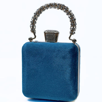 Veloria Crystal Velvet Clutch