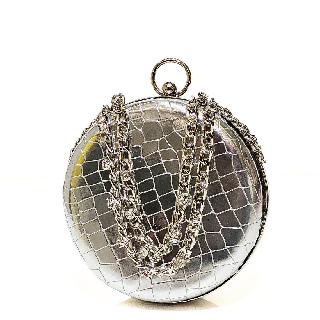 Croco Round Clutch - Bagsero