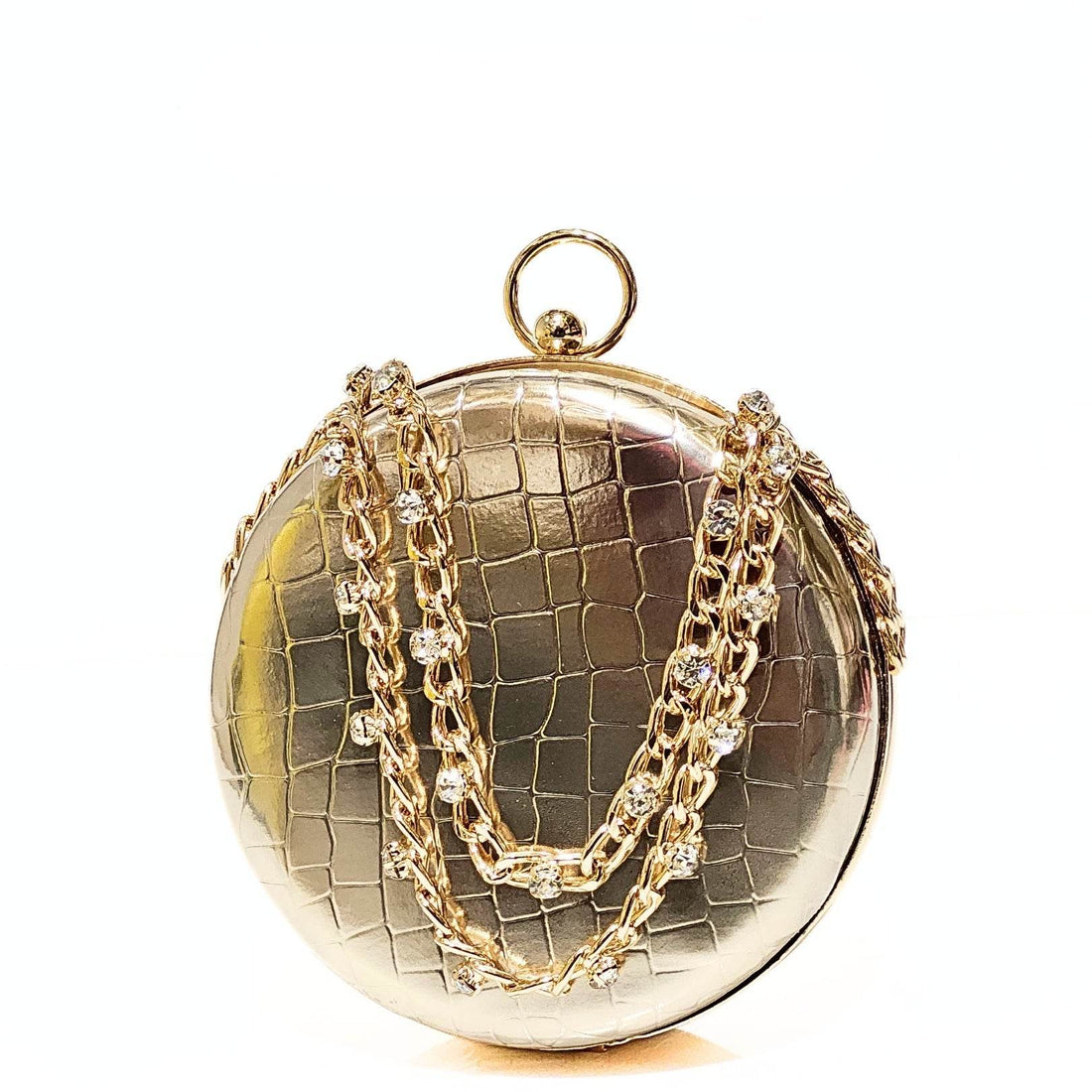 Croco Round Clutch - Bagsero