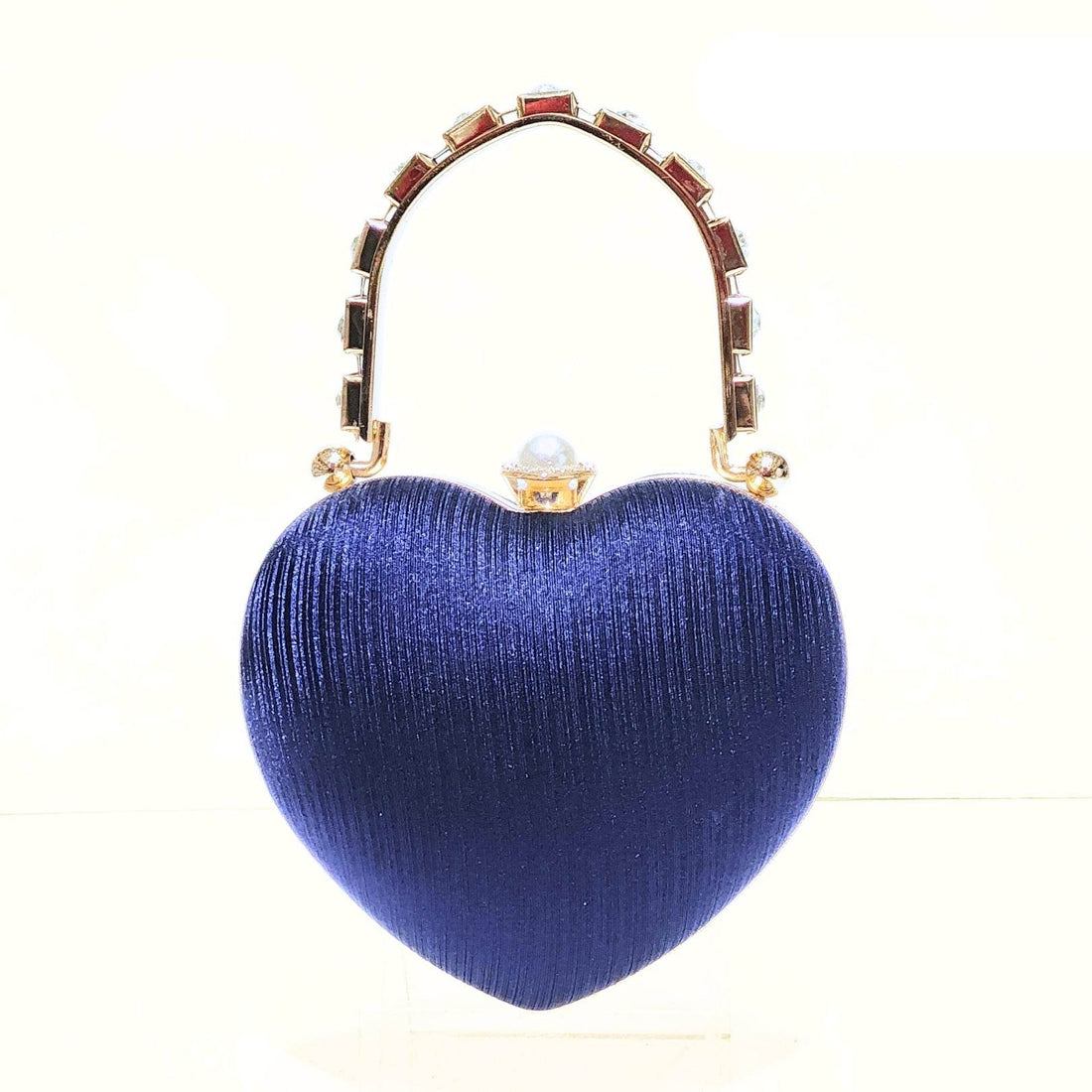 Heart Luxe Satin Clutch - Bagsero