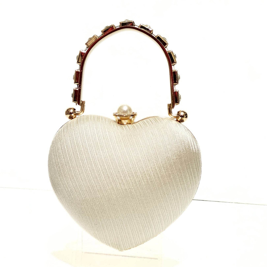 Heart Luxe Satin Clutch - Bagsero