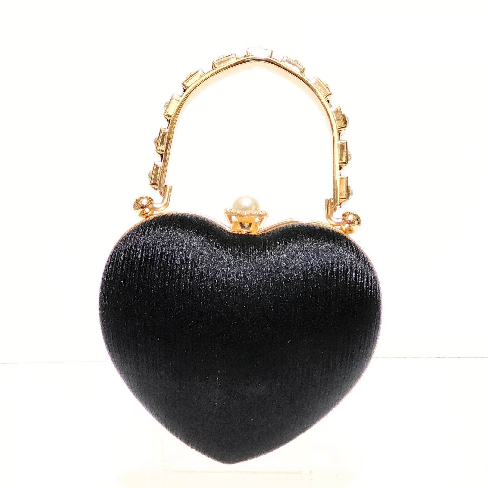 Heart Luxe Satin Clutch - Bagsero