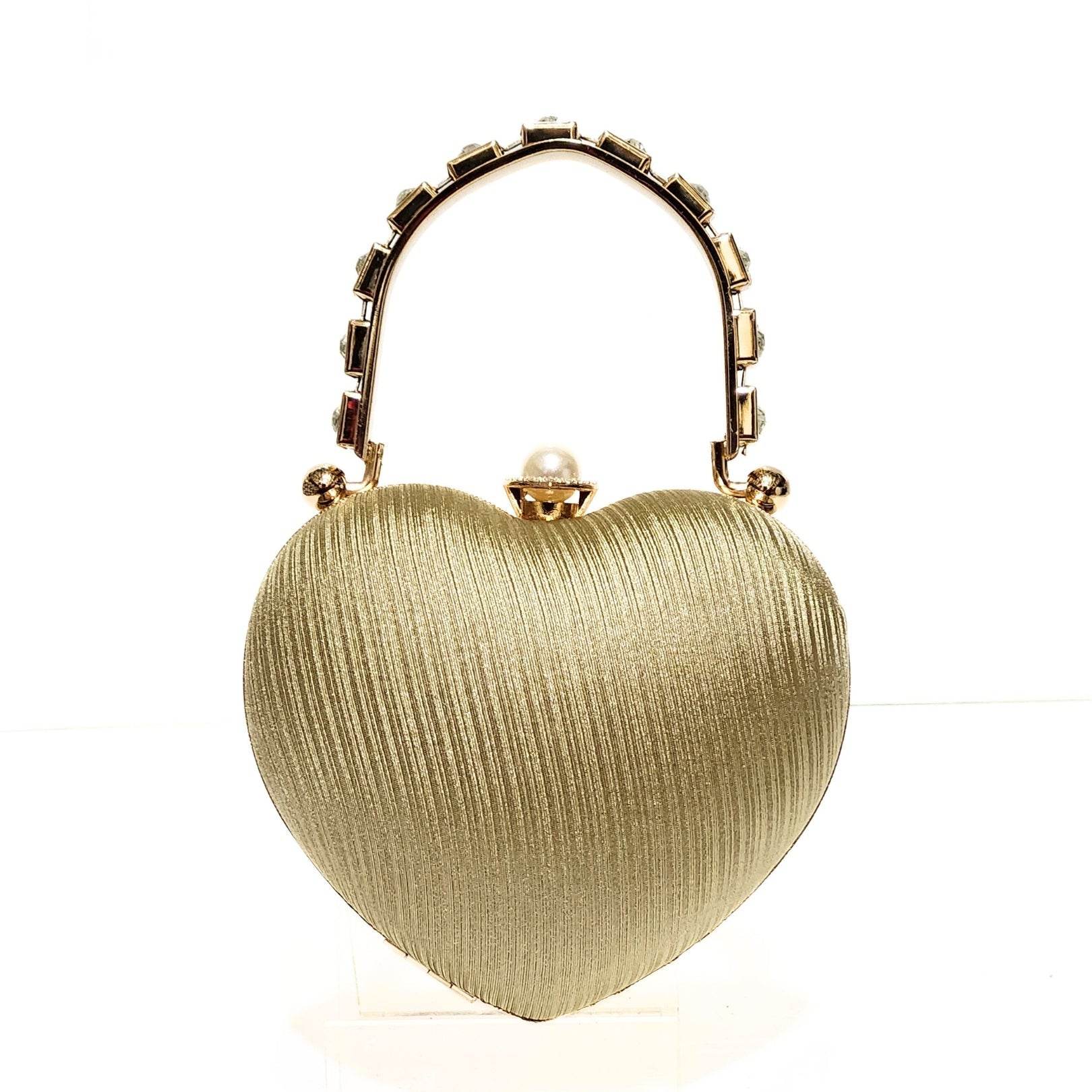 Heart Luxe Satin Clutch - Bagsero