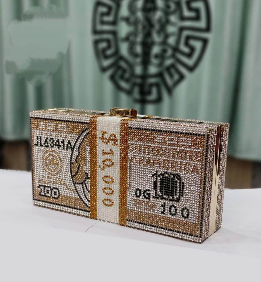 Sparkling Dollar Cash Clutch - Bagsero