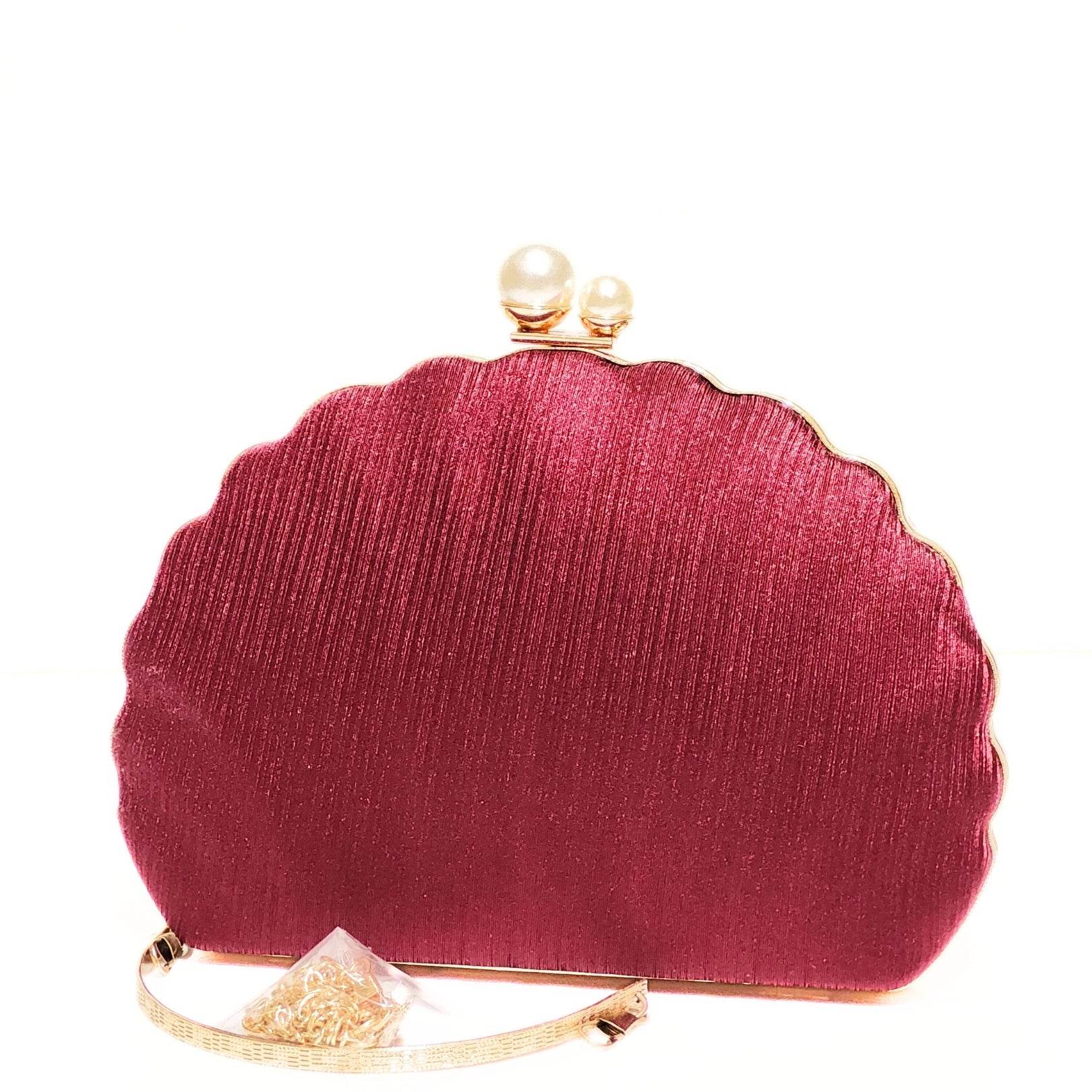Ocean Pearl Satin Clutch - Bagsero
