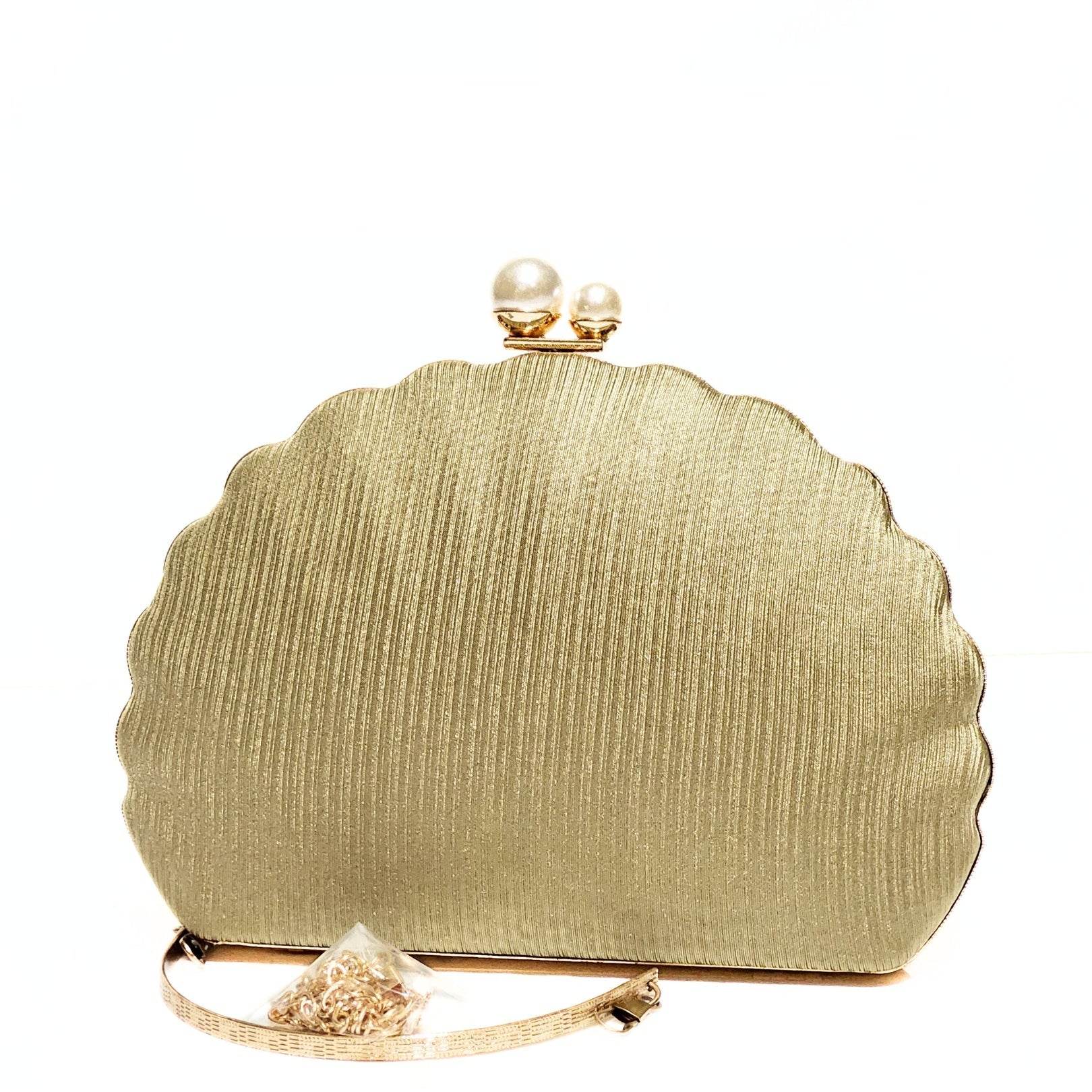 Ocean Pearl Satin Clutch - Bagsero