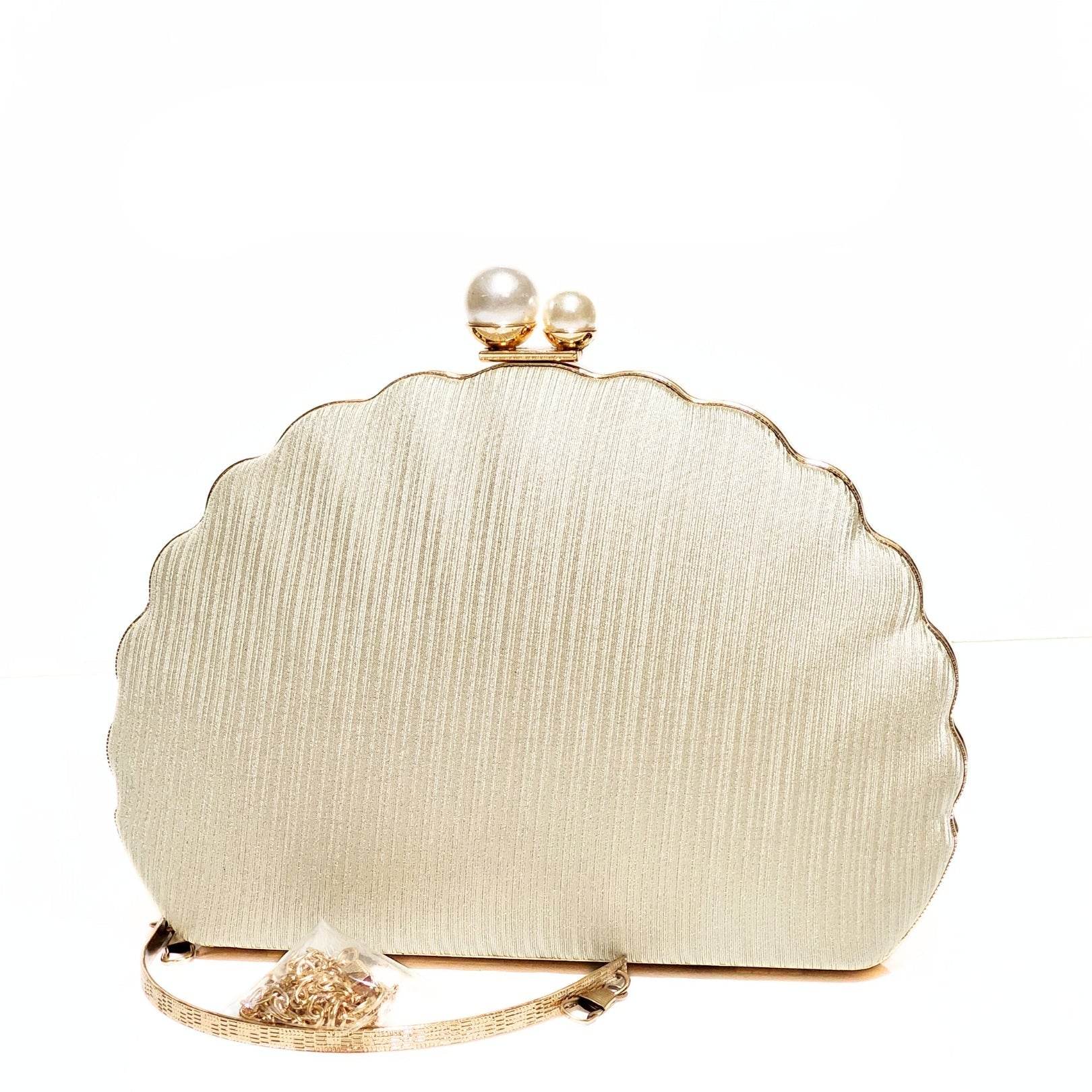 Ocean Pearl Satin Clutch - Bagsero