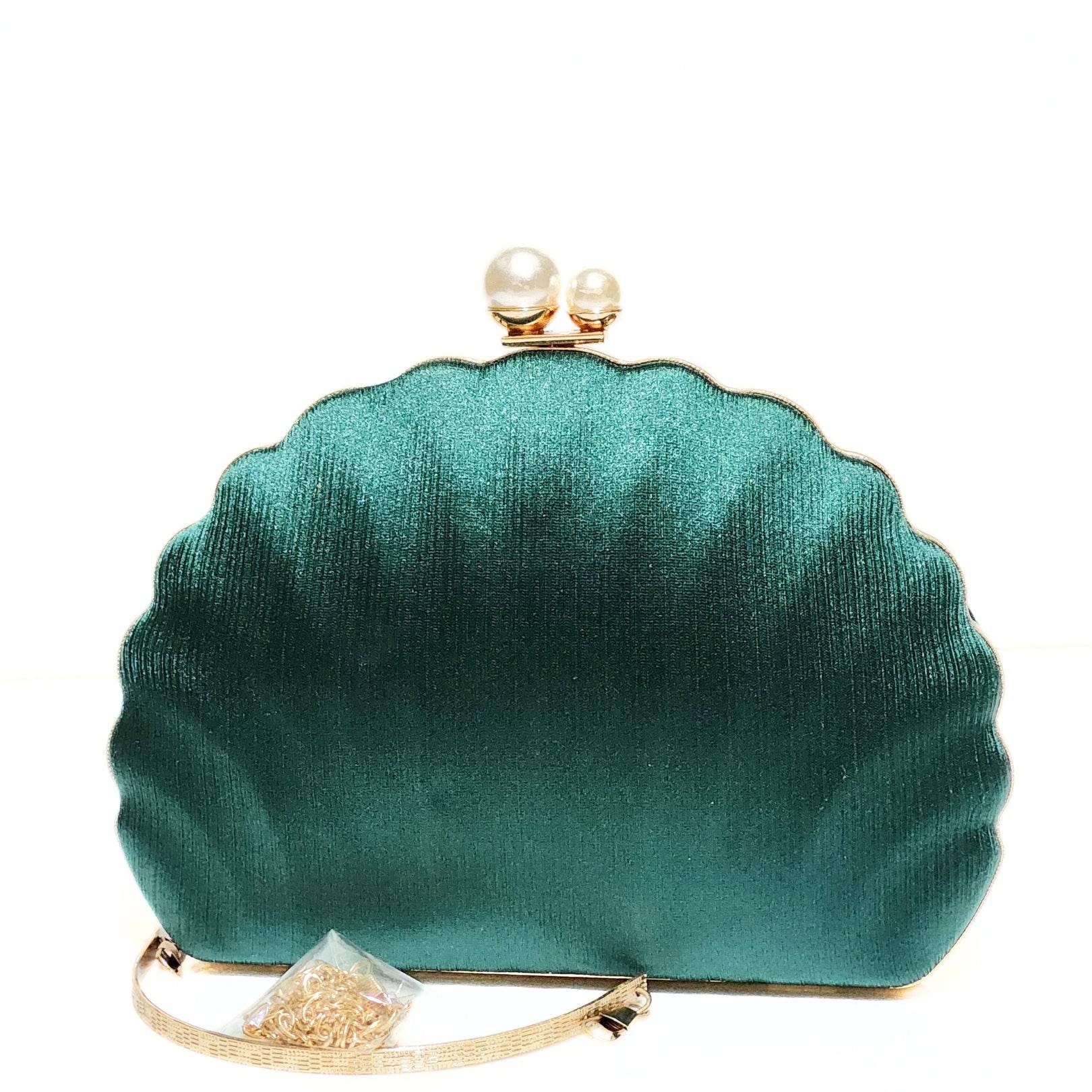 Ocean Pearl Satin Clutch - Bagsero