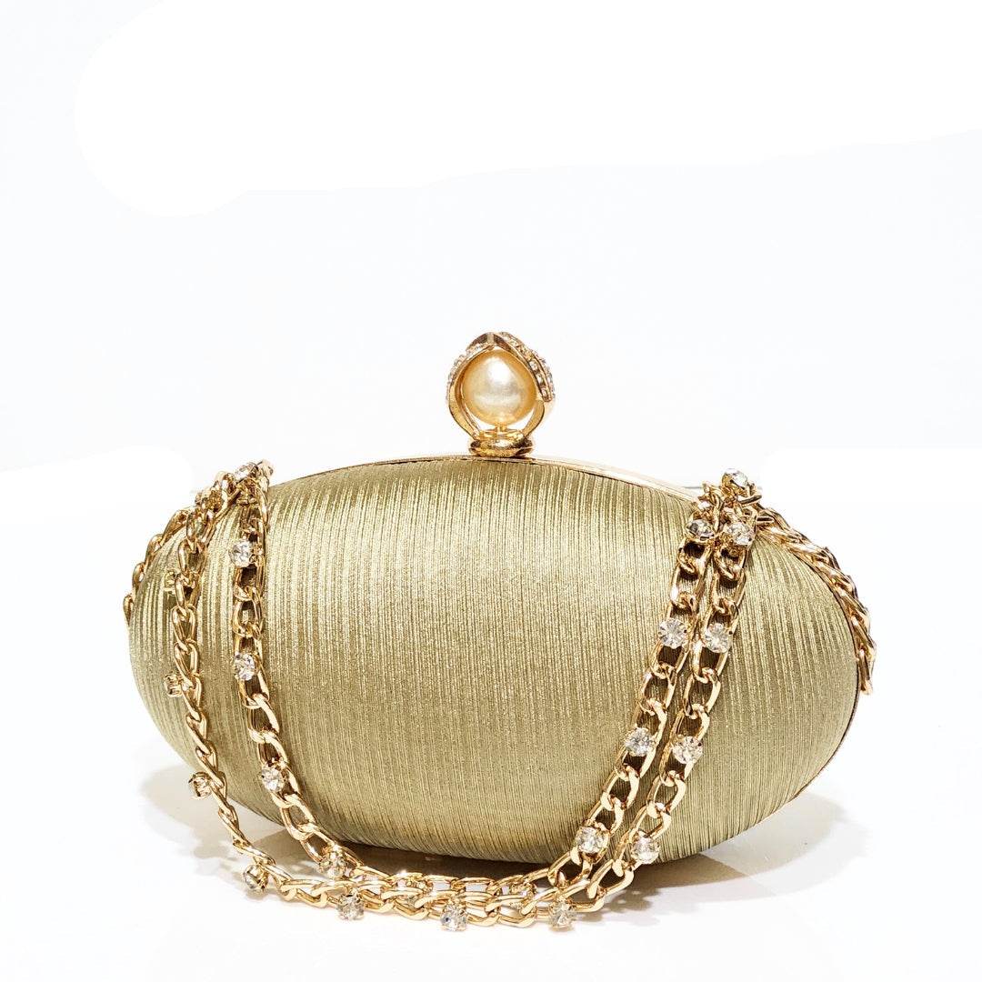 Oval Satin Clutch - Bagsero
