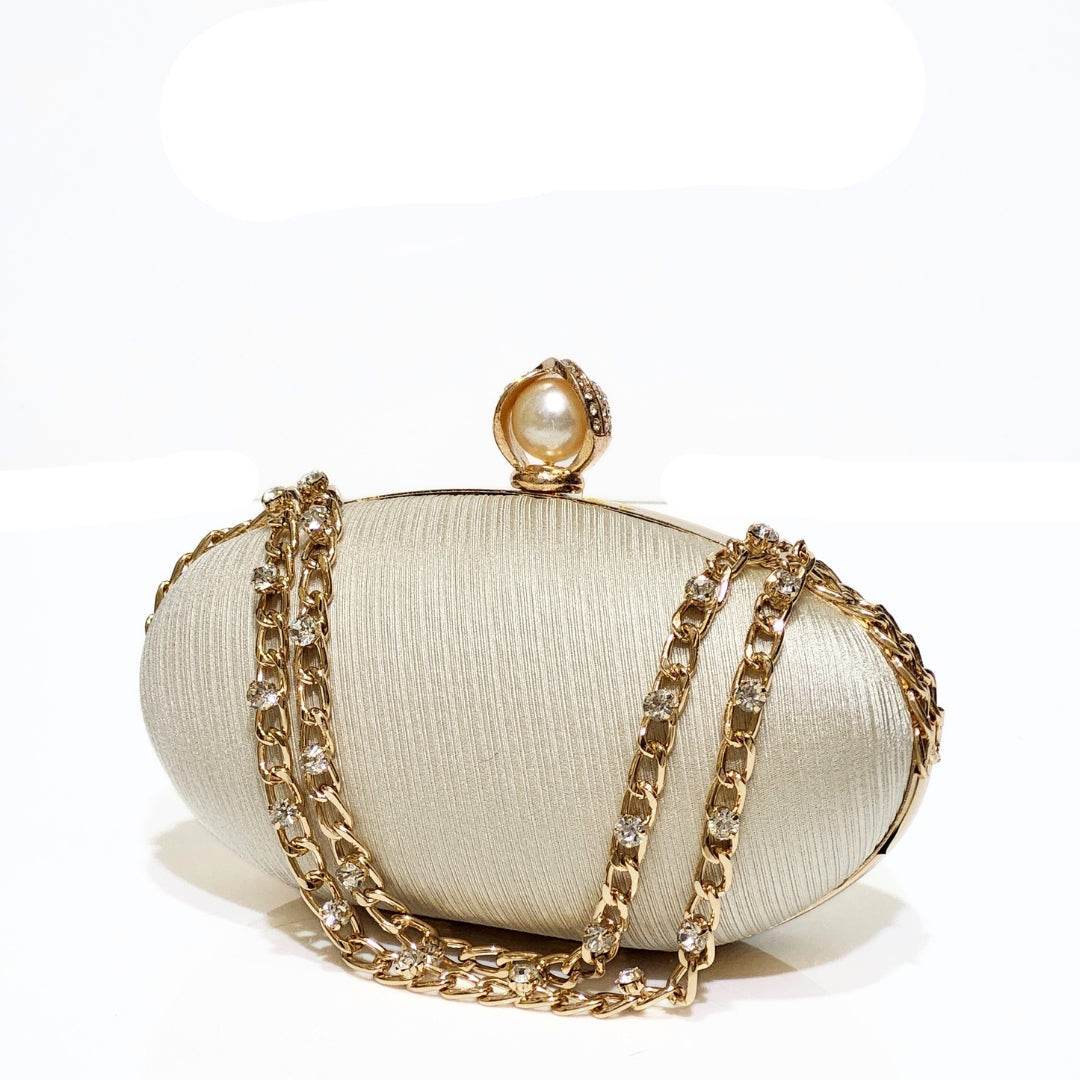 Oval Satin Clutch - Bagsero
