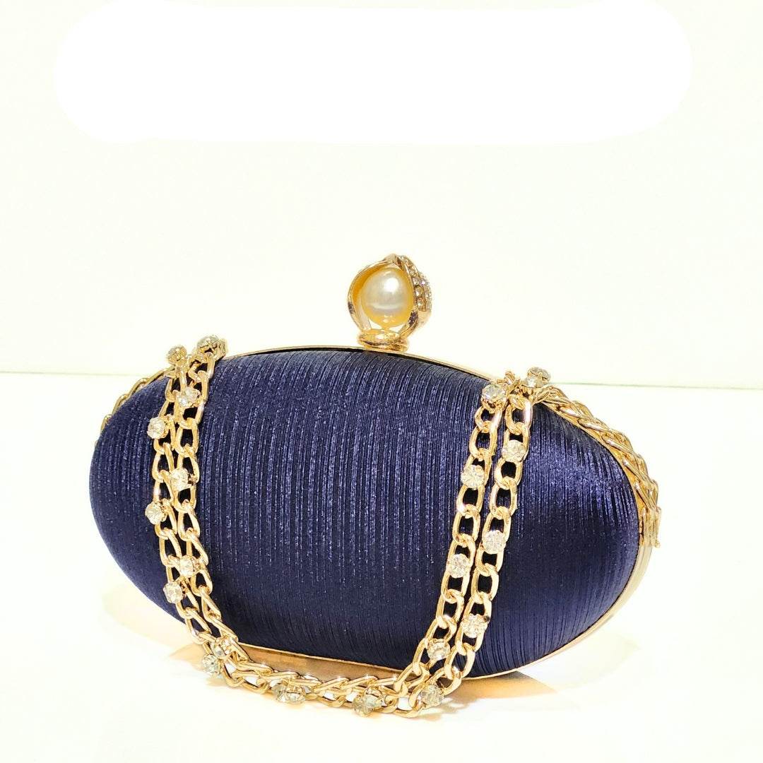 Oval Satin Clutch - Bagsero