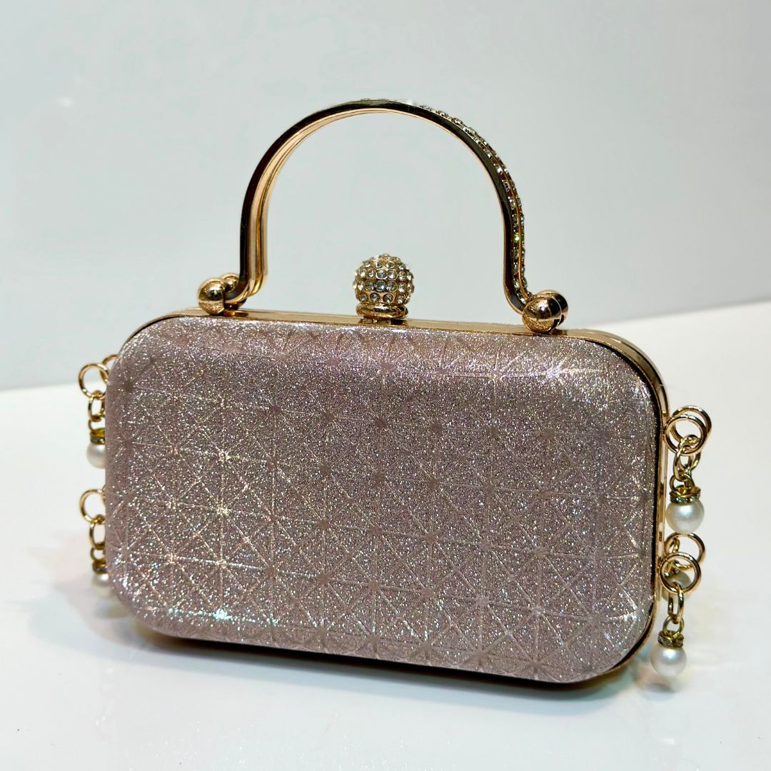 Blush Shimmer Clutch